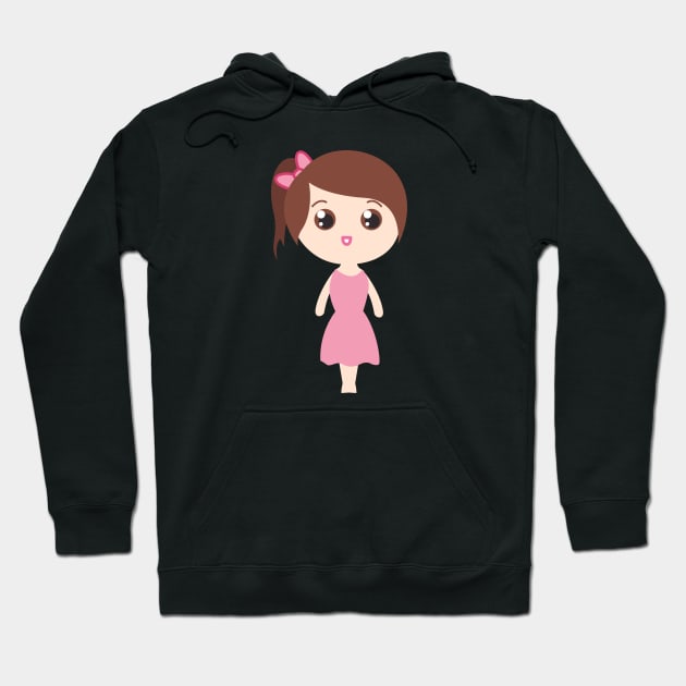 Cute girl design Hoodie by BrightLightArts